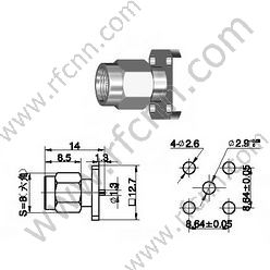 Connecteur RF Micro-Stripper Micro-Strips de la bride SMA