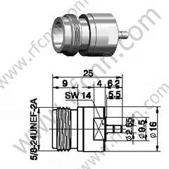 N Adaptateur RF mâle femelle à SSMB