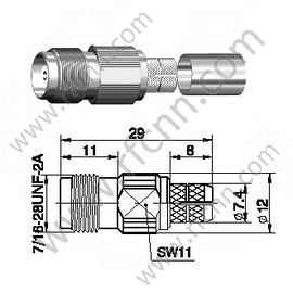 TNC femelle pour connecteur RF LMR300 RF